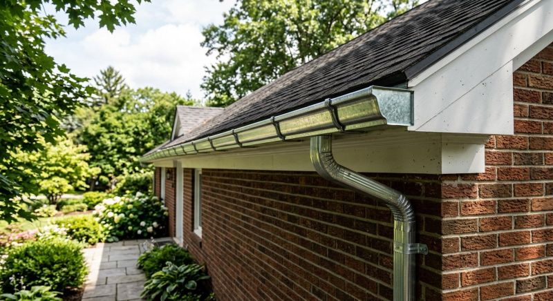 Galvanized Gutter Installation project example